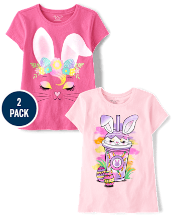 Girls Easter Graphic Tee 2-Pack