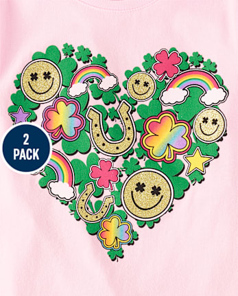 Girls St. Patrick's Day Graphic Tee 2-Pack