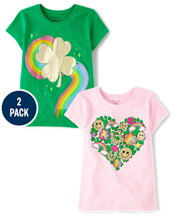 Girls St. Patrick's Day Graphic Tee 2-Pack