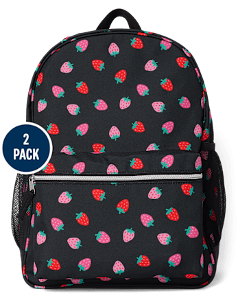 Girls Strawberry Backpack 2-Piece Set