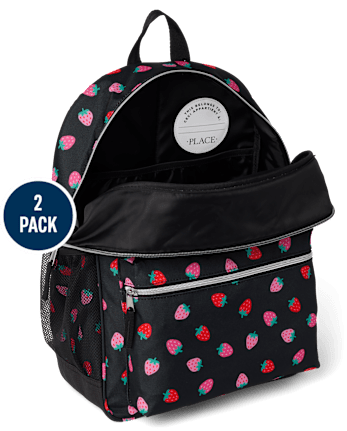 Girls Strawberry Backpack 2-Piece Set