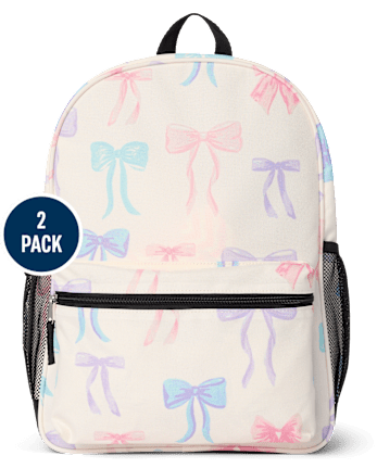 Girls Bow Backpack 2-Piece Set