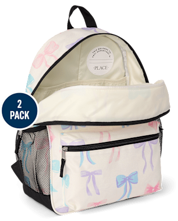 Girls Bow Backpack 2-Piece Set