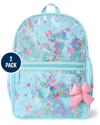 Girls Shakey Glitter Backpack 2-Piece Set