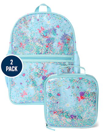 Girls Shakey Glitter Backpack 2-Piece Set
