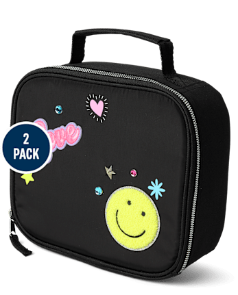 Girls Embroidered Patch Backpack 2-Piece Set