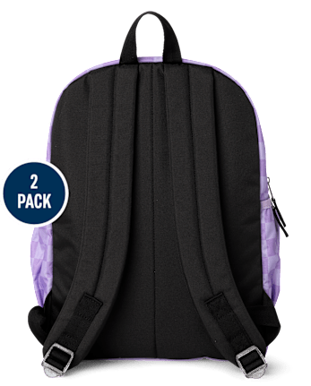 Girls Friendship Bracelet Checkered Backpack 2-Piece Set