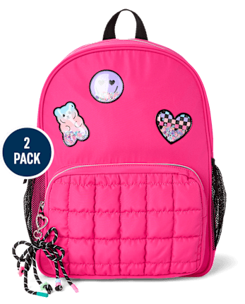 Girls Shakey Icon Patch Backpack 2-Piece Set
