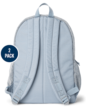 Girls Embroidered Heart Corduroy Backpack 2-Piece Set