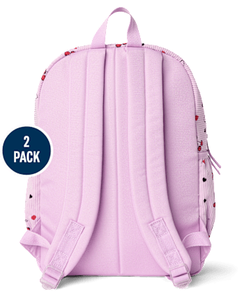 Girls Cherry Corduroy Backpack 2-Piece Set