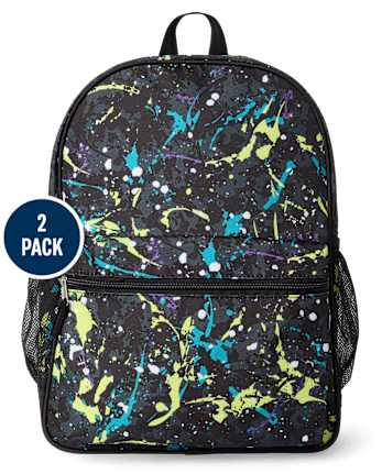 Boys Paint Splatter Backpack 2-Piece Set