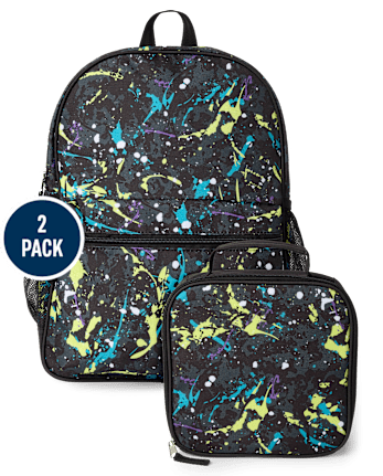 Boys Paint Splatter Backpack 2-Piece Set