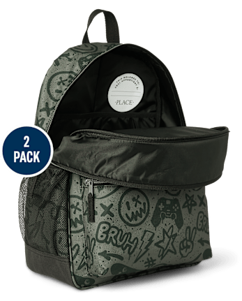 Boys Graffiti Backpack 2-Piece Set