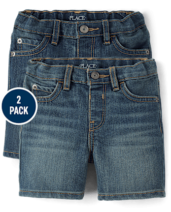 Baby And Toddler Boys Jean Shorts 2-Pack