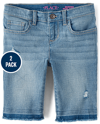 Girls Skimmer Jean Shorts 2-Pack