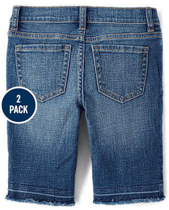 Girls Skimmer Jean Shorts 2-Pack