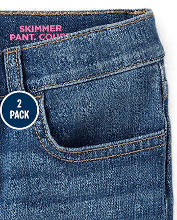Girls Skimmer Jean Shorts 2-Pack