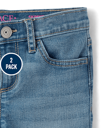 Girls Skimmer Jean Shorts 2-Pack