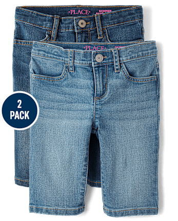 Girls Skimmer Jean Shorts 2-Pack