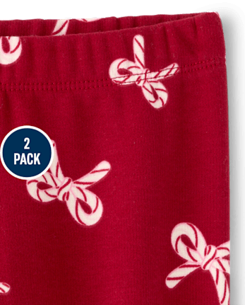 Baby And Toddler Girls Christmas Winter Warm Leggings - MULTI CLR