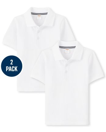 Boys Polo Shirt with Stain Resistance 2-Pack - Uniform