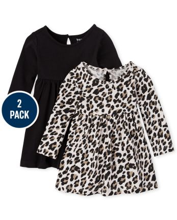 Baby animal print dress clearance