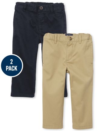 Baby And Toddler Boys Basic Chino Pants 2-Pack