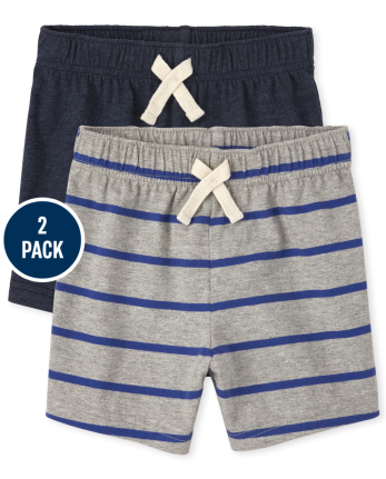 Toddler Boys Striped Shorts 2-Pack