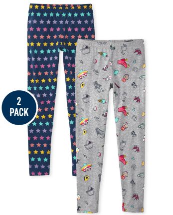 The Children's Place Girls' Print Knit Leggings 2-Pack 