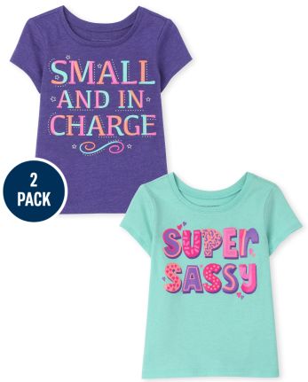 Toddler Girls Sassy Graphic Tee 2-Pack