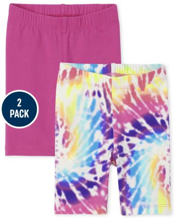 Toddler Girls Tie Dye Bike Shorts 2-Pack