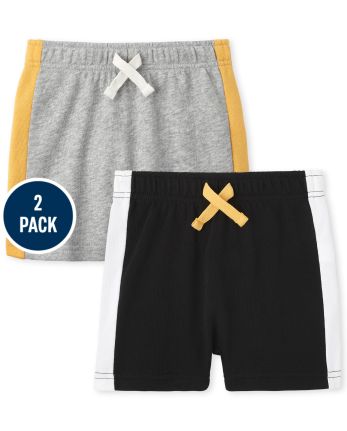 Toddler Boys Side Stripe French Terry Shorts 2-Pack