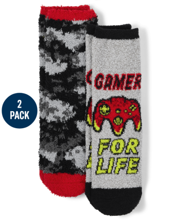 Multi CLR The Childrens Place Boys Big Graphic 3 Pack Cozy Socks 
