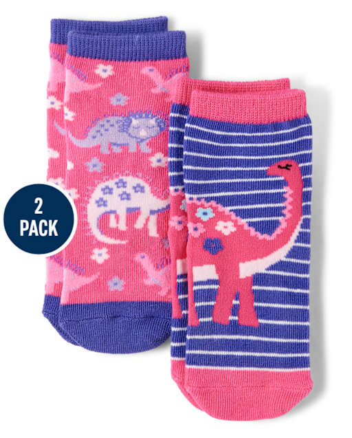 Girls Midi Socks 2-Pack - Hello Dino