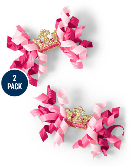 Girls Crown Curly Hair Clips - Royal Princess