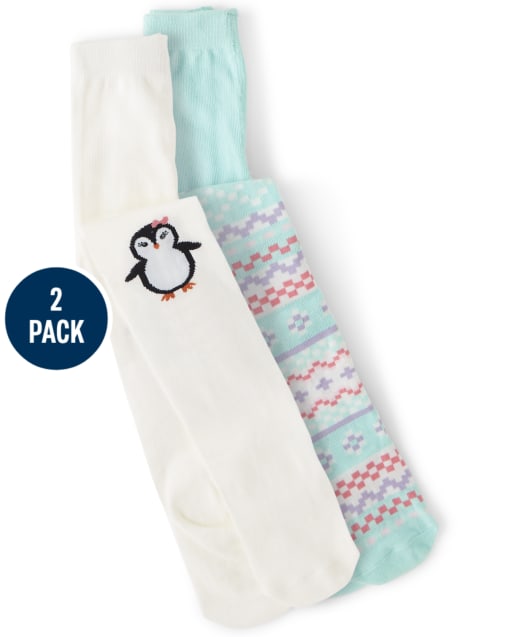 Girls Penguin Tights 2-Pack - Polar Party - view 1