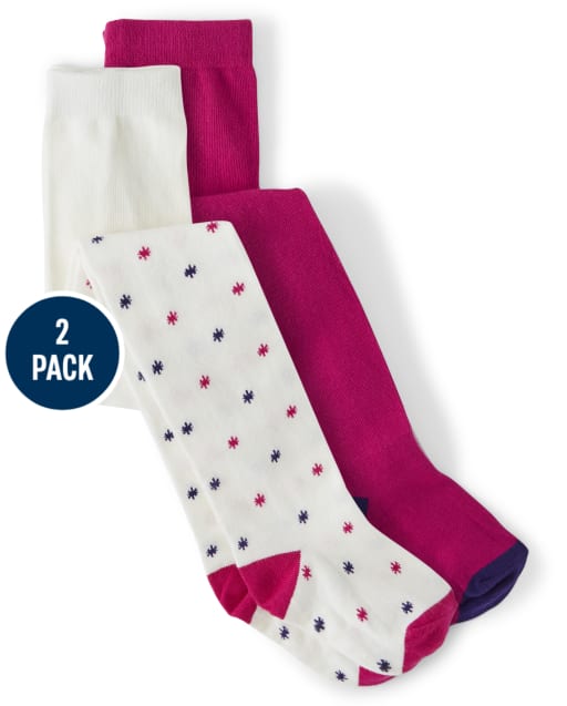 Girls Star Tights 2-Pack - Little Llamas
