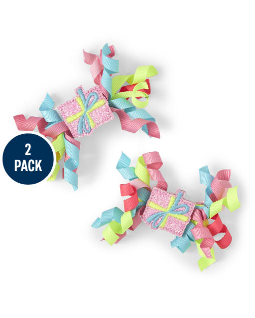 Girls Birthday Curly Hair Clips - Birthday Boutique