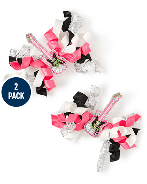 Girls Guitar Curly Hair Clips - Rock Academy