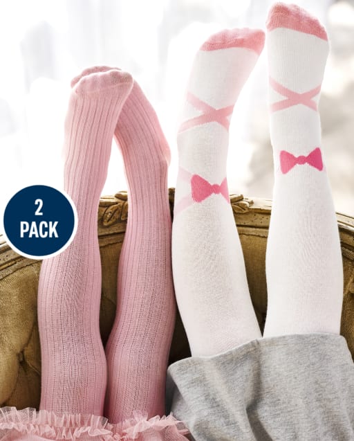 Girls Ballet Tights 2-Pack - Prima Ballerina