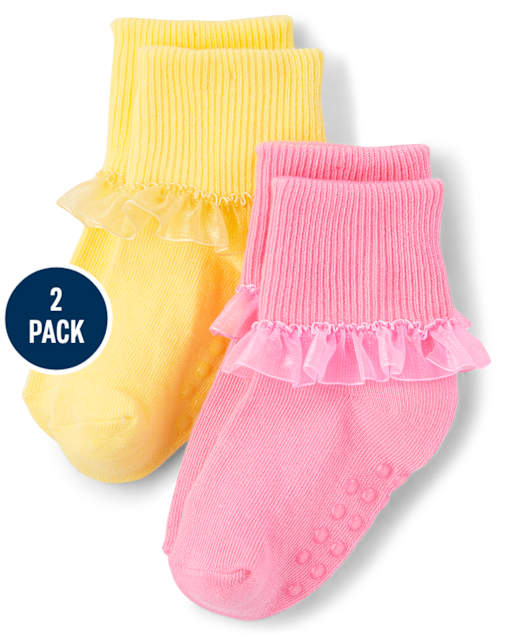 Lot de 2 chaussettes à volants pour filles - Célébrations du printemps