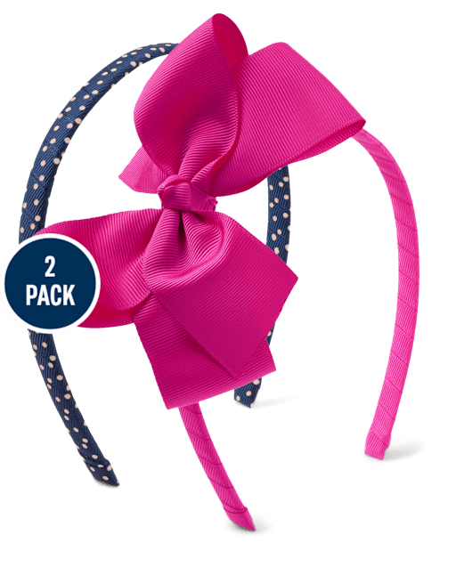 Girls Bow Headband 2-Pack - Uniform