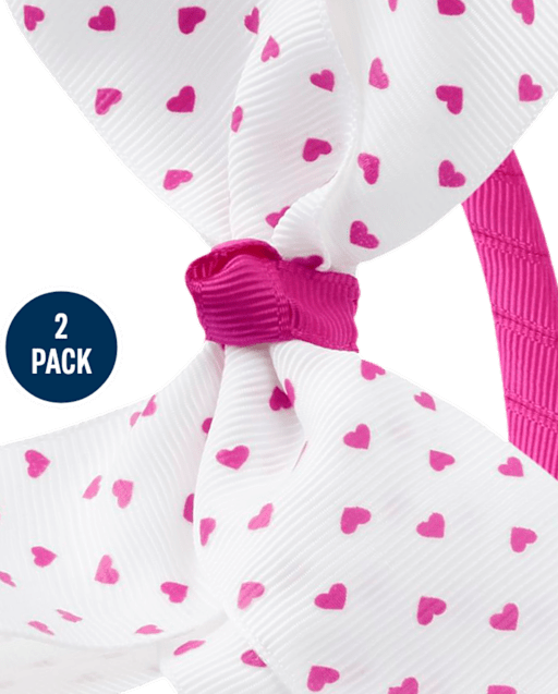 Lot de 2 bandeaux avec nœud et cœur pour filles - Uniforme - lbl_product_image_view_2