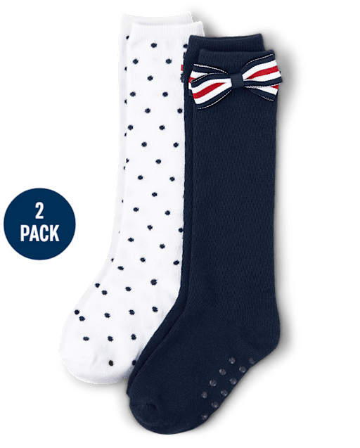Girls Knee Socks 2-Pack - Uniform