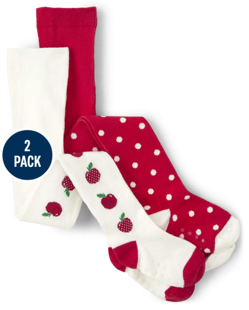 Lot de 2 collants Apple pour filles - En tête de classe