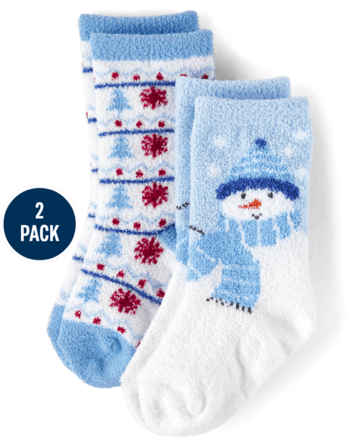 Unisex Snowman Cozy Socks 2-Pack - Gymmies