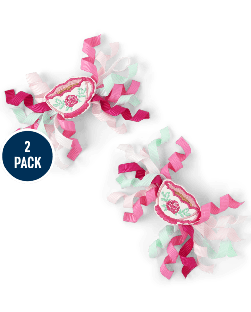 Girls Teacup Curly Hair Clips  - Time for Tea