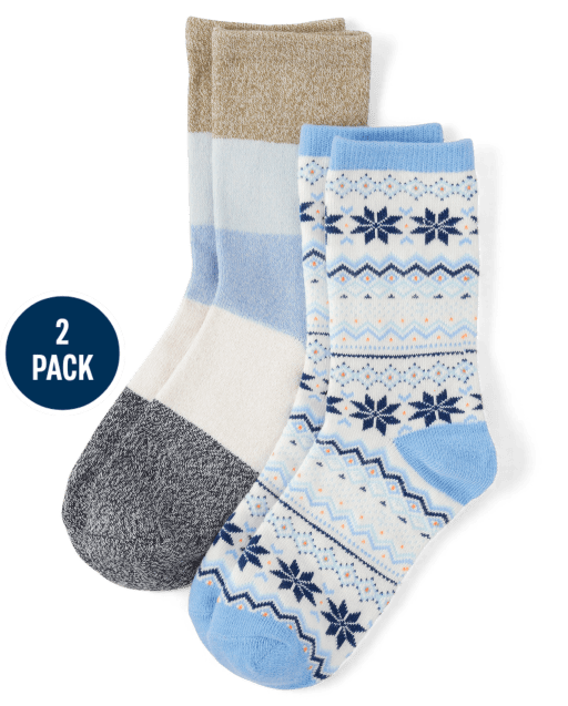 Boys Fairisle Striped Crew Socks 2-Pack - Mandy Moore for Gymboree