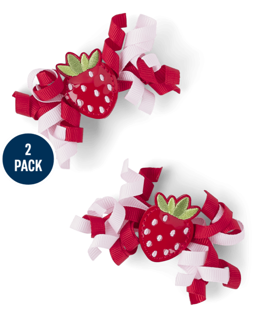 Girls Strawberry Curly Hair Clips - Strawberry Sweetie