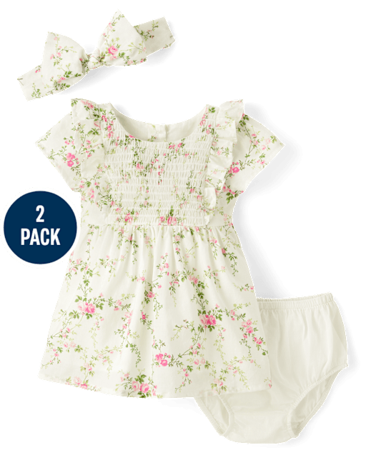 Baby Girls Floral Dress 2-Piece Outfit Set - Homegrown by Gymboree